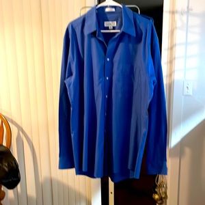 Joseph &Feiss dress blue shirt  100% non iron cotton shirt 16 36/37